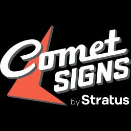 Comet Signs by Stratus: Texas' leading custom sign manufacturer, installation, and design since 1958.