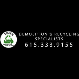 Tiny's Construction specializes in safe, cost-effective demolition and recycling services for public and private projects in Nashville.